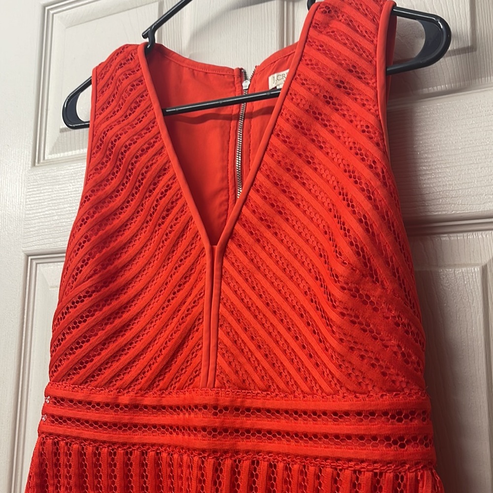 J.Crew Factory Red V Neck Dress